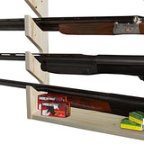 Rush Creek Creations Real tree 4 Gun Wall Rack with Hidden Hardware - Handcrafted - Durable Rush Creek Creations