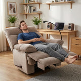 Chizzyseat Manual Oversized Recliner Chair for Heavy Duty Adults 400lbs Extra Wide Recliner with Phone Holder Big Man Recliners for Living Room Bedroom Nursery RV Brown