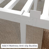 KZZLOL White Twin Size Bed Frames 12 Inch, Metal Platform Twin Bed Frame No Box Spring Needed, Heavy Duty Steel Support 3500 LBS, DIY Headboard, Round Legs, Noiseless, Storage Space, Easy Assembly KZZLOL