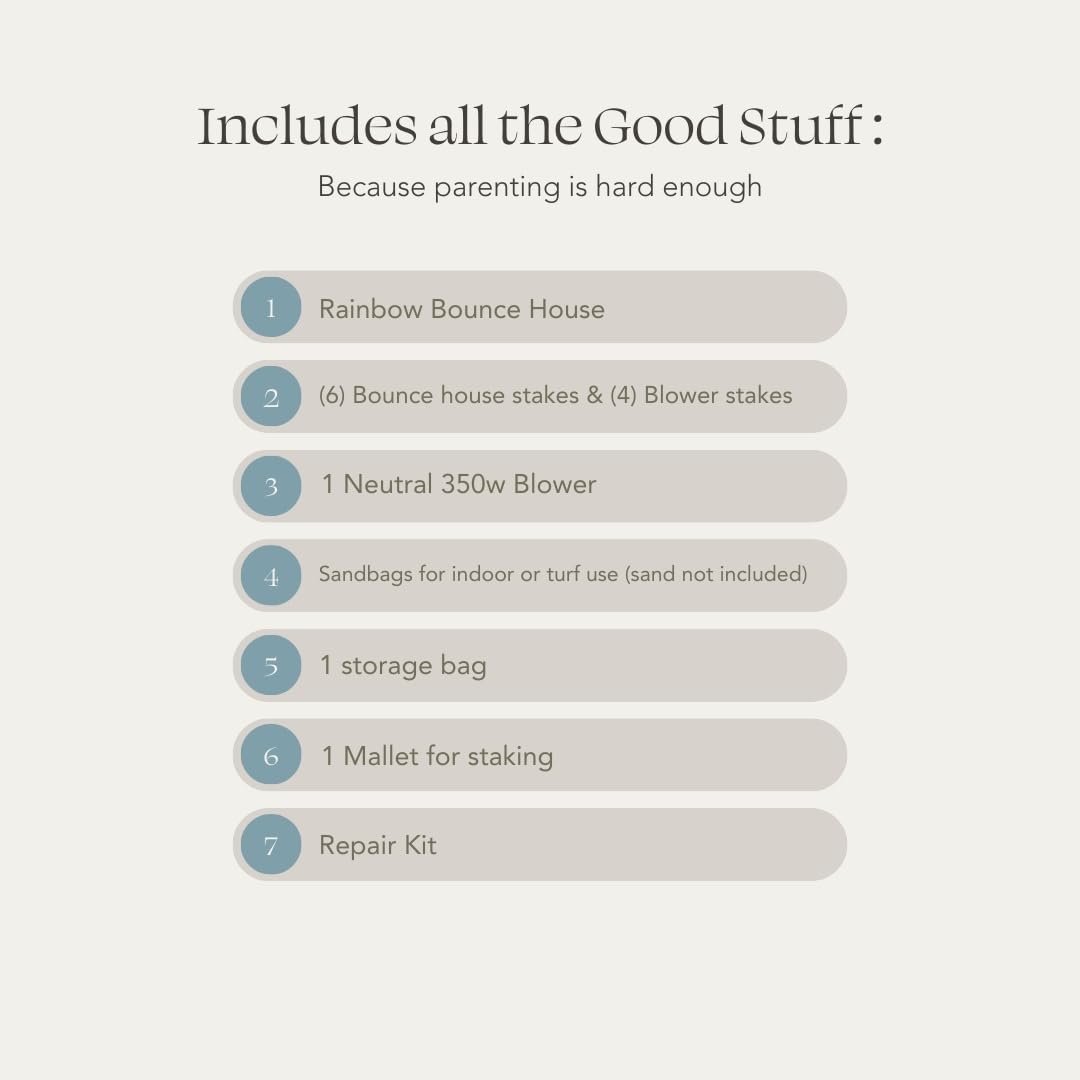 Pink Rainbow Bounce House 8x8 PLAYSMOL