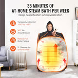 VEVOR Portable Personal Steam Sauna Spa Tent with 2L 1000 Watt Steam Generator, Includes Foldable Chair, Home Therapeutic Sauna Blanket for Detox Relaxation, Time & Temperature Remote Control, Black VEVOR