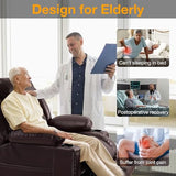 Gehtmnl Triple Motor Large Power Lift Recliner Chair for Elderly with Heat and Massage, Lay Flat Lift Chairs for Seniors Infinite Position, Extended Footrest, USB Ports (Dark Brown)