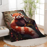 Red Panda Blanket Red Panda Throw Blanket Gifts for Adults Men Women Boys Girls Kids Super Soft Cozy Plush Fluffy Fuzzy Fleece Blanket Decor 40''X50'' Fuzawet