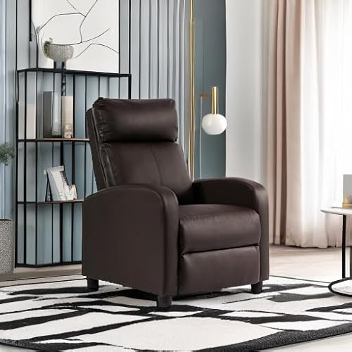 FDW Recliner Chair Reclining Sofa Leather Chair Home Theater Seating Lounge with Padded Seat Backrest