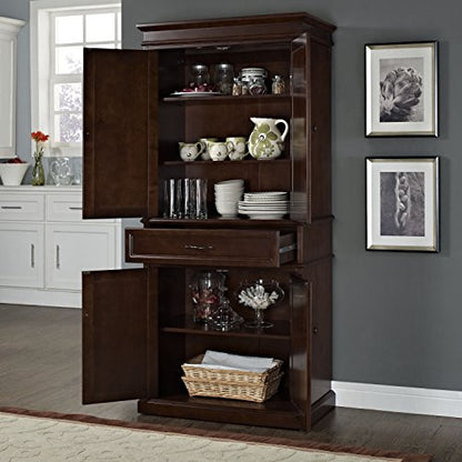 Crosley Furniture Parsons Pantry Cabinet, Vintage Mahogany