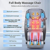 Mazzup Full Body Zero Gravity Shiatsu Massage Chair with Fully Assembled, LCD Screen, Shortcut Keys, USB Charging Port, Heat, for Loved Ones, Parents, Black Mazzup