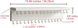 SANY DAYO HOME Jewelry Organizer with 30 Hooks and Cosmetics Shelf, 15 x 3 x 4 inches Wall Mounted Rustic Pine Wood Holder for Necklaces and Bracelets, Suitable for Kids and Adults (Retro White) SANY DAYO HOME