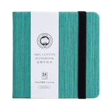 Lightwish Square Watercolor Journal,100% Cotton,300gsm/140lb,Acid-Free,24 Sheets Cold Press Watecolor Paper Sketchbook for Artists Adults Students,4.7 * 4.7 Inches LIGHTWISH