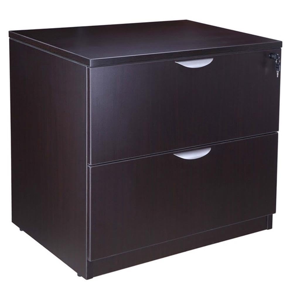 Boss Office Products Holland 71" Executive U-Shape Desk with Lateral File Storage, Mocha Boss Office Products