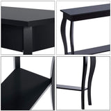 ChooChoo Narrow Console Table, Chic Accent Sofa Table, Entryway Table, Black ChooChoo