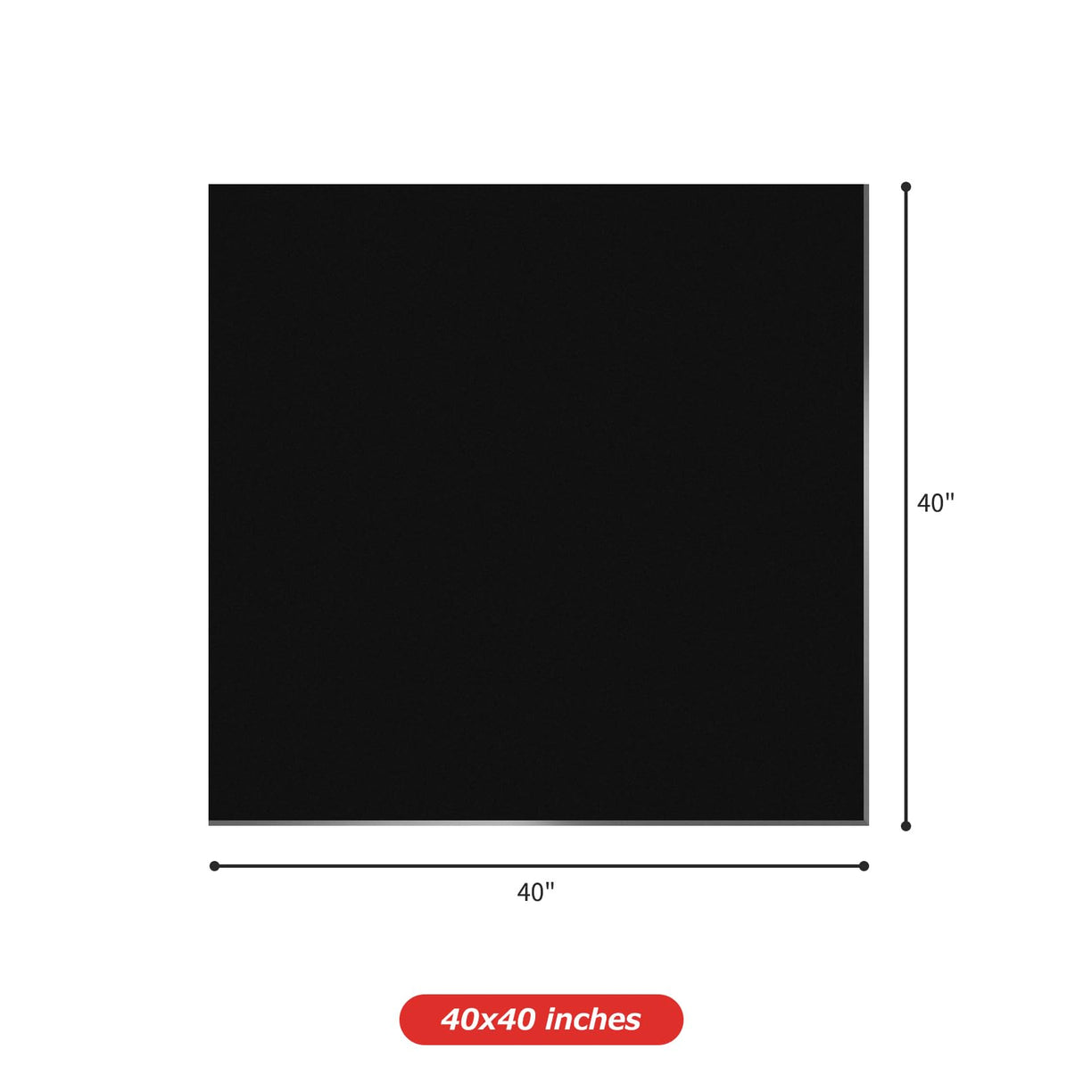 Matace 40x40 Inch Large Fireproof Welding Blanket & Pad, 5mm Thickened Fire Resistant Carbon Felt Cloth, Flame Retardant Fabric, Heat Shield for Grill Cover, Soldering, Firepit, Smoker, Black Matace