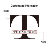 Personalized Coasters, Custom Engraved Coasters, Wooden Coasters for Drinks, Monogram Coasters, Great Gifts for Relatives, Friends or Yourself (T, Set of 4) Mojia