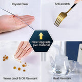 Clear Plastic Dining Table Protector Tablecloth Desk Blotter Pad Mat Wooden Furniture Coffee Glass End Side Console Corner Bar Table Top Protection Countertop Cover Waterproof PVC Vinyl 20x36 Inch SPLENDEFUL