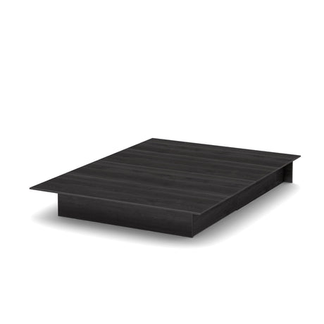Step One Low Profile Platform Bed in Gray Oak with Underbed Storage South Shore