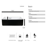 SOLIDEE 28 Inch Black Floating Bathroom Vanity with 1-Door and 1-Drawer, Modern Wall Mounted Cabinet with Black White Ceramic Vessel Sink Top SOLIDEE