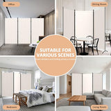 Kecreque 3 Panel Room Divider 6 Ft Folding Screen Room Dividers with 4 Curved Metal Feet Partition Wall Divider,Privacy Screens Portable Wall for Office,Bedrooms,Dining,Dorm,White Kecreque