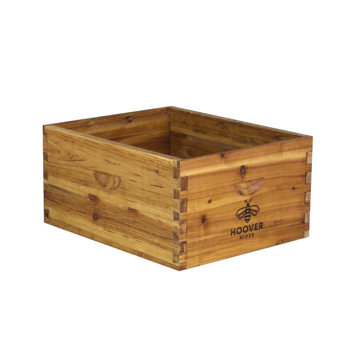 Hoover Hives 10 Frame Langstroth Deep Brood Box Dipped in 100% Beeswax Includes Wooden Frames & Waxed Foundations (Unassembled) Hoover Hives