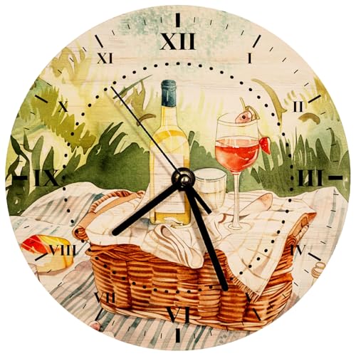 US Stock 20pcs Wood Wall Clock 7.9 inch Sublimation Blank Wooden Round Wall Clocks for Living Room Decor Heat Transfer Press Printing DIY CALCA