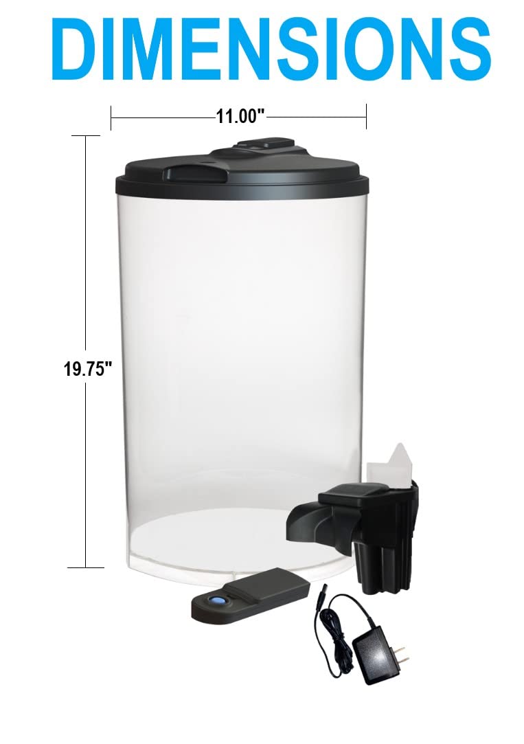 Koller Products Plastic 6-Gallon AquaView 360 Aquarium Kit for Tropical Fish, Betta Fish with LED Lighting and Power Filter Clear, 4-Piece Set Koller Products