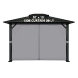 Aoodor 10' x 10' Gazebo Curtain Set Protecting Privacy Side Walls 4 Panels,Curtain Only (Grey) Aoodor