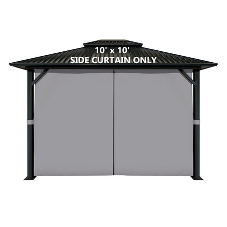 Aoodor 10' x 10' Gazebo Curtain Set Protecting Privacy Side Walls 4 Panels,Curtain Only (Grey) Aoodor