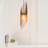 STALACTITE Wood Pendant Light | Mid Century Modern Chandelier | Hanging Lamp | Wood Chandelier Lighting | Modern Light Fixture | Modern Pendant Light DEZAART