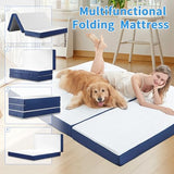 CYMULA Folding Mattress Queen Size, Memory Foam 6 inch Tri Portable Trifold Mattress Futon Topper Queen with Breathable & Washable Cover, Murphy Bed Guest Bed,58"x75"x6" CYMULA