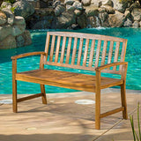 Christopher Knight Home Loja Acacia Bench, Teak Finish Christopher Knight Home