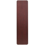 Flash Furniture Frankie 6' Mahogany Melamine Laminate Folding Training and Event Table, Rectangular Folding Training Table, Brown Flash Furniture