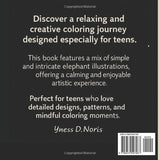 Elephant Coloring Book for Teens: Ethnic drawings and Zentangle style Majosta