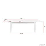 Expandable Dining Table for 8-12 Person, Modern Extendable Dining Room Table Wooden Extendable Table as Kitchen Table Console Table Office Table Extendable from 70" to 106.3" Gnrolaz