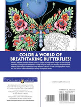 Creative Haven Butterflies Flights of Fancy Coloring Book (Adult Coloring Books: Insects) Dover Publications