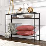 Siviline 42'' Wide Rectangular Console Table in Blackened Bronze Henn&Hart