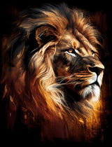 SKRYUIE Paint by Numbers Lion for Adults, Acrylic Oil Painting by Numbers Kits for Beginner with Paintbrushes Brushes Art Crafts Canvas for Home Decor 16x20 inch / 40x50 cm B43691 SKRYUIE