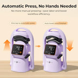 HTVRONT Auto Hat Press Machine - Hat Heat Press Machine with Precise Temp&Timer Control, Hat Heat Press Machine for Caps with 2 Platens, Compatible with DTF Film, Embroidery, Sublimation (Purple) HTVRONT