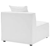 Modway EEI-4381-WHI Saybrook Patio Upholstered 4-Piece Sectional Sofa in White Modway