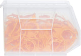 Akro-Mils 30239 AkroBins Plastic Storage Bins, Space-Saving Stackable Bins for Garage, Pantry, Craft Organization, 11-" x 8-" x 7-", Clear, 6-Pack Akro-Mils