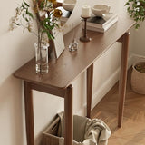 AQIMUELE Wood Console Table Walnut Entryway Table, Thin Console Table, Sofa Tables for Living Room (39.4'') AQIMUELE