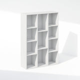 Furinno Reed Closet Organizers and Storage, 11-Cube Closet Organizer, Open Shelf Closet Storage, for Wardrobe, Bedroom, Living Room, White Furinno