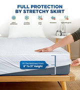 100% Waterproof Queen Mattress Protector Breathable Cooling 3D Air Fabric Mattress Cover Smooth Soft Hypoallergenic Noiseless Bed Cover Machine Washable Vinyl Free, 8-21'' Deep Pocket BOSANE