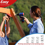 Dolphin Playground Wooden Swing Sets for Backyard with 6FT Slide, Outdoor Playset for Kids with Sand Pit, Climbing Wall, and 2 Belt Swings, Heavy Duty Playground Accessories, Ages 2-9 DOLPHIN PLAYGROUND T