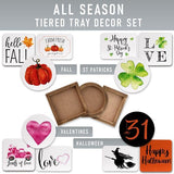 The Ultimate Farmhouse Fall Tiered Tray Decor Set - Beautiful Year Round Seasonal & Halloween Holiday Decoration Bundle - The Perfect Christmas Centerpiece Design for Home & Kitchen Decor KIBAGA