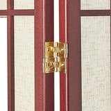 ORE International Four Panel Shoji Screen Cherry Finish ORE