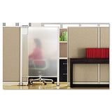 Quartet Privacy Screen, 64" x 38" Translucent Portable Wall Divider, Adjustable Height, Sturdy Aluminum Frame on Wheels, Includes Attachable White Board (WPS2000) Quartet