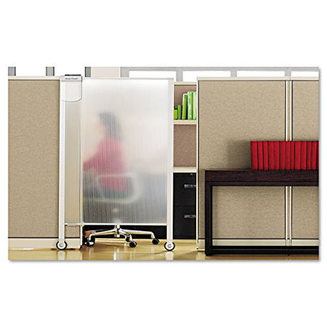 Quartet Privacy Screen, 64" x 38" Translucent Portable Wall Divider, Adjustable Height, Sturdy Aluminum Frame on Wheels, Includes Attachable White Board (WPS2000) Quartet