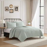 Laura Ashley - Full/Queen Quilt Set, Pre-Washed Cotton Bedding with Matching Sham, Lightweight for Year Round Use, Oeko-Tex Certified (Gracies Gingham Green) Laura Ashley