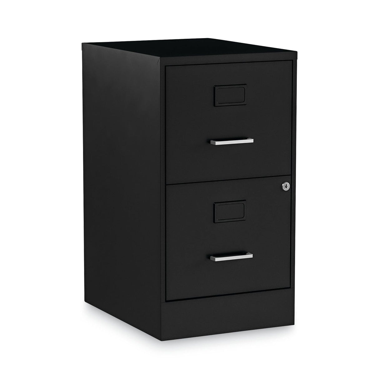 Alera 2806262 14 in. x 18 in. x 24.1 in. Soho 2-Drawer Vertical Letter File Cabinet - Black Alera