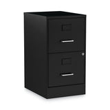 Alera 2806262 14 in. x 18 in. x 24.1 in. Soho 2-Drawer Vertical Letter File Cabinet - Black Alera