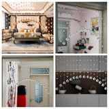 Hanbinsen 20 Strings Crystal Beaded Curtain, Arched Door String Curtain, Hanging Doorway Room Divider Suitable for Home, Coffee House, Bedroom, Restaurant. (Chamgagne) Hanbinsen