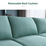 HONBAY Convertible Modular Sectional Sofa U Shaped Modular Couch with Reversible Chaise Modular Sectional Couch with Storage, Aqua Blue HONBAY